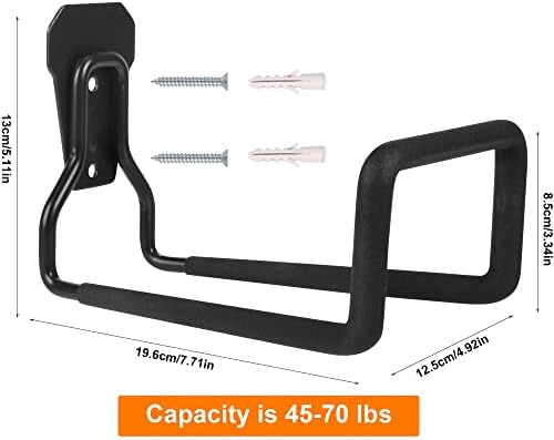 2pcs Heavy Duty Hose Hanger Garden Hose Storage Black Water Hose Holders for Outside Wall Mount Garden Hose Reel Hose Stand