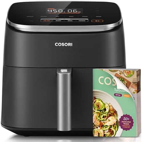 COSORI Air Fryer 9-in-1, Compact & Large 6-Qt, Fast Turbo Modes, 90–450°F Precise Heat for Even Results, Up to 95% Less Oil*, Roast, Bake, Dry, Reheat, Frozen, Broil, Proof, 120V, TurboBlaze, Ceramic