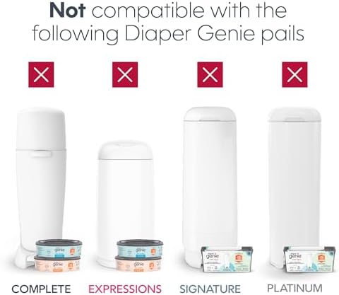 Diaper Genie Jumbo Square Refill, with Continuous Film, can Hold up to 810 Newborn-Sized Diapers per Refill.