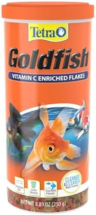Tetra Goldfish Flakes, Nutritionally Balanced Diet for Aquarium Fish, Vitamin C Enriched Flakes, 8.81 Ounces