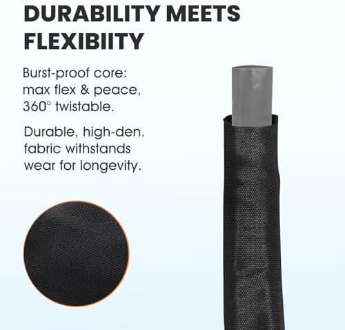 2025 Upgraded 50FT Non-Expanding Garden Hose, Lightweight, Flexible Ultra-Light Water Hose, Burst-Resistant, Lead-Free, Anti-Kink, High-Pressure