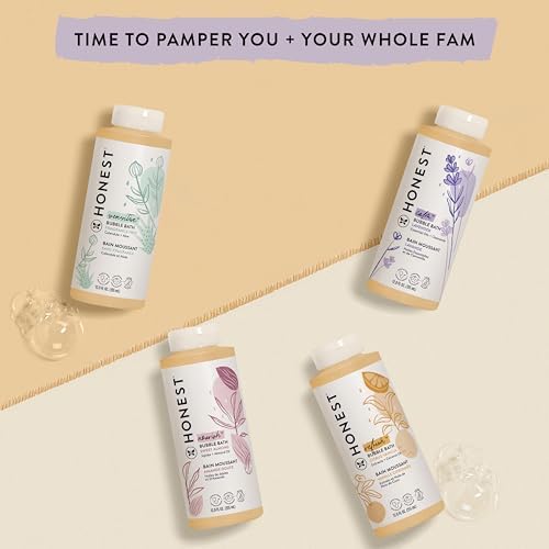 The Honest Company Foaming Bubble Bath | Gentle for Baby | Naturally Derived, Tear-free, Hypoallergenic | Lavender Calm, 12 fl oz