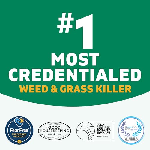 Spruce EZ-AIM Grass and Weed Killer Spray - Precision Shot for Cracks, Edges & Small Spaces - Starts Wilting in 1 Hour, Dead Weeds in 24 Hours (3 Pack, 10 Oz Each)