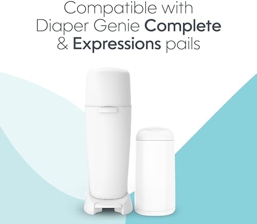 Diaper Genie Bags Refills 270 Count (Pack of 8) with Max Odor Lock | Holds Up to 2160 Newborn Diapers