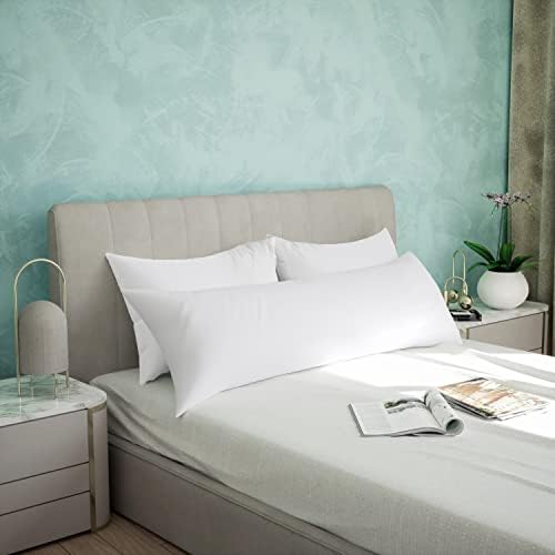 Utopia Bedding Waterproof Pillow Protectors Zippered Body Size (2 Pack, White), Zippered Pillowcases, Bed Bug Proof Pillow Encasement Covers 20 x 54 Inches