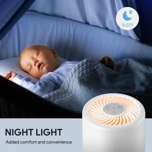 Air Purifiers for Bedroom, FULMINARE H13 True HEPA Air Filter, Quiet Air Cleaner With Night Light,Portable Small Air Purifier for Home, Office, Living Room