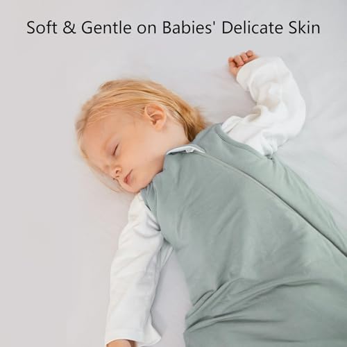 Rayon Made from Bamboo Sleep Sack 24-36 Months 1.0 Tog Ultra Soft Baby Wearable Blanket Toddler Sleeping Sack 2t-3t for Babies Unisex 2-Way Zipper 3t Baby Sleeping Bag Lightweight Extra Large Long XXL