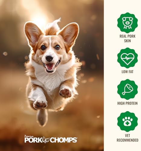 Pork Chomps Roasted Pork Skin Dog Chews, 6-inch Twists, 15 Count