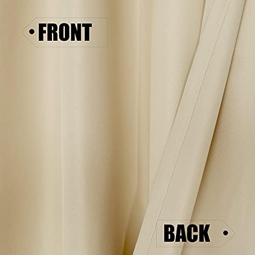 BONZER Outdoor Curtains for Patio Water Resistant Heavy Privacy Sunlight Blocking Grommet Outside Curtains for Porch, Pergola, Gazebo, 1 Panel, 54W x 95L inch, Cream