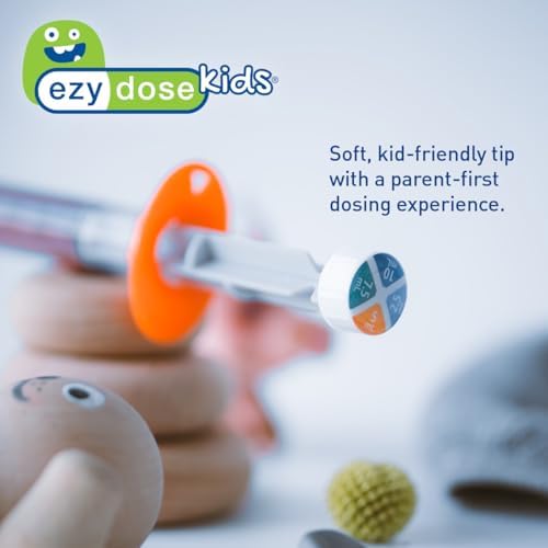 EZY DOSE Kids Baby Oral Syringe & Dispenser, True Easy Design for Liquid Medicine,Tylenol, Motrin, Easy to Administer, Accurate Dosing,10 mL/2 TSP Color Coded, BPA Free, Pack of 3