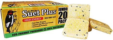High Energy Suet Cakes, 20 Pack of 11 oz. Suet Cakes for Wild Birds