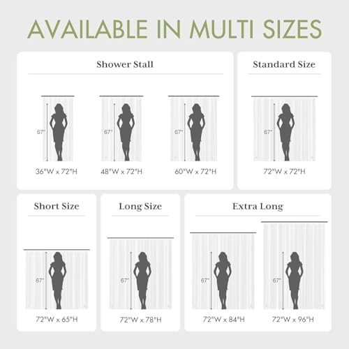 AmazerBath Long Shower Curtain Liner with 3 Magnets, 72x80 Clear Shower Curtain Liner Tall, Waterproof Plastic Shower Liner, Lightweight PEVA Shower Curtain with 12 Rustproof Metal Grommets