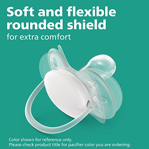 Philips Avent Ultra Soft Pacifier - 4 x Soft and Flexible Baby Pacifiers for Babies Aged 0-6 Months, BPA Free with Sterilizer Carry Case, SCF091/25