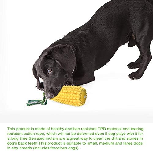 Carllg Dog Chew Toys for Aggressive Chewers, Indestructible Tough Durable Squeaky Interactive Dog Toys, Puppy Teeth Chew Corn Stick Toy for Small Medium Large Breed