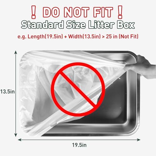 120 Count Cat Litter Box Liners for Automatic Cat Litter Box and Litter-Robot 4/3, Heavy-Duty, Extra Thick, Economy Bulk Pack