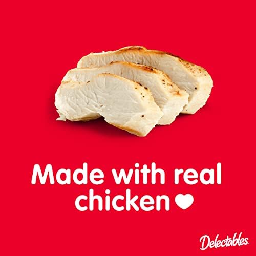 Hartz Delectables Non-Seafood Bisque Lickable We Cat Treats for Adults & Senior Cats, Chicken (Pack of 12)