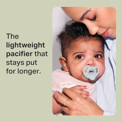 Tommee Tippee Ultra-light Pacifier, 6-18m, 4 Pack, Symmetrical One-Piece Design, BPA-free Silicone Binkies, Lightweight, Breathable Air Holes, Newborn Baby Pacifiers