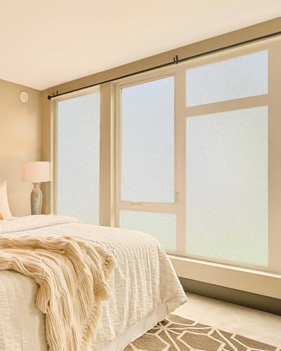 Frosted Glass Window Privacy Film Decorative with Tools, 2 Way Frosting Privacy Film for Glass Windows, Static Cling Tint for Home Anti-UV, Covering Clings 29.5" by 78.74"