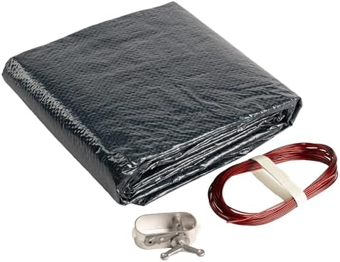 15’ ft. Round Pool Winter Cover for Above Ground Pools – 8-Year Warranty, Cold and UV Resistant, Weatherproof and Durable, Winch & Cable Included