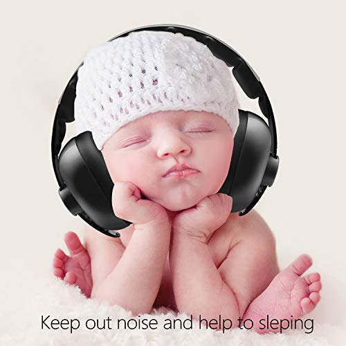Baby Headphones Noise Cancelling Headphones for Babies for 3 Months to 3 Years (Black)