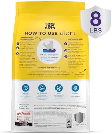 Purina Tidy Cats Tidy Care Alert Cat Health Monitoring Non Clumping Cat Litter with Silica Crystals - 8 lb (Pack of 1)