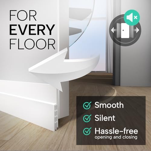Vellure® Door Draft stoppers for Bottom of Door - New Premium Door Sweep/Door Seal Strip (Save Energy – installs Quickly and Easily) Door Weather Stripping, Ideal for Keeping Out Cold (5x39 White)