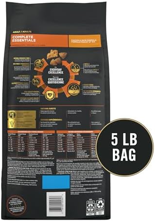 Purina Pro Plan Complete Essentials Shredded Blend Chicken and Rice Dog Food Dry Formula with Probiotics for Dogs - 5 lb.