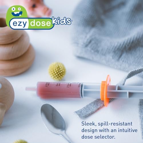 EZY DOSE Kids Baby Oral Syringe & Dispenser, True Easy Design for Liquid Medicine,Tylenol, Motrin, Easy to Administer, Accurate Dosing,10 mL/2 TSP Color Coded, BPA Free, Pack of 3