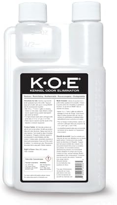 Thornell Odor Eliminator 16oz Concentrate – K.O.E. Apricot Odor Eliminator for Strong Odor for Cages, Runs & More – Pet Odor Eliminator for Home & Kennel w/Safe, Non-Enzymatic Formula