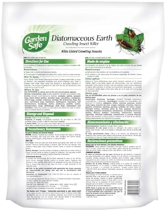 Garden Safe Brand Crawling Insect Killer Containing Diatomaceous Earth, 4 Pounds, Kills Cockroaches, Ants and Other Listed Crawling Insects by Contact, For Use Indoors & Outdoors