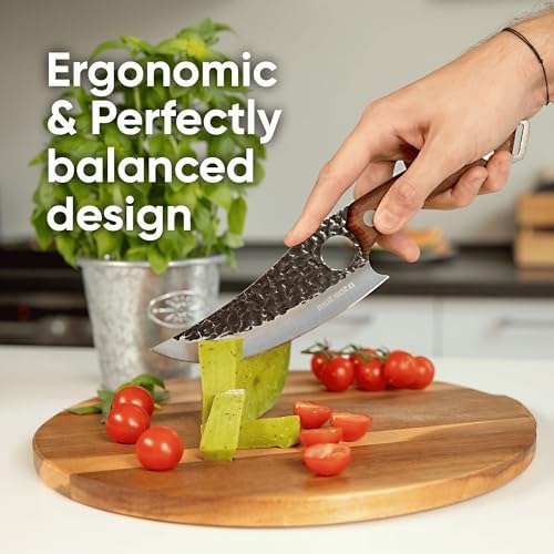 Chef Knife - Perfect Kitchen Knive. Japanese Knife for Cooking, Chopping. Japanese Style Knive for Home, Camping, BBQ. For Balance & Control, 5.8 Inch