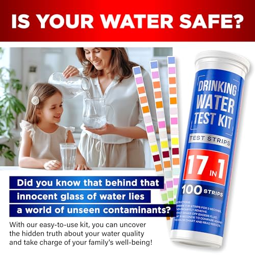 All-New 20 in 1 Drinking Water Testing Kit 120 Strips, Home Tap and Well Water Test Kit for Hardness, Lead, Iron, Copper, Chlorine, Fluoride