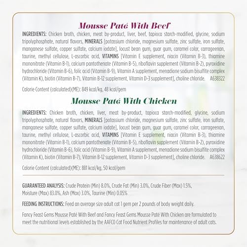 Fancy Feast Gems Pate Cat Food Mousse and a Halo of Savory Gravy Wet Cat Food Variety Pack - (Pack of 12) 4 oz. Boxes
