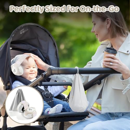 Baby Headphones-Infant Ear Protection for Babies 0-36 Months, 25dB NRR Baby Noise Cancelling Headphones with Little Bear Design,Travel Essentials for Airplane/Improves Sleep/Outdoor