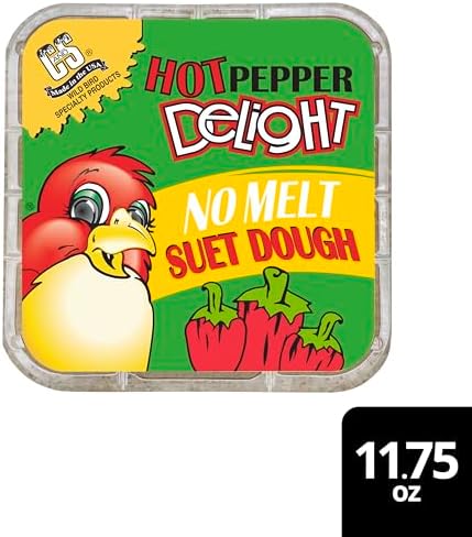 C&S Hot Pepper Delight No Melt Suet Dough 11.75 Ounces, 8 Pack
