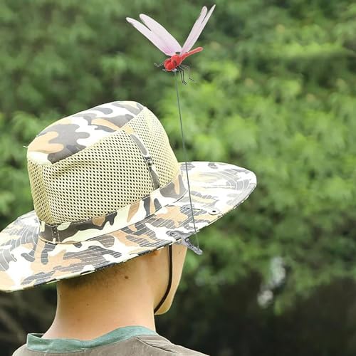 9 Pack Dragonfly Clip,3D Dragonfly Garden Stakes Decor,Fly Deterrent,Dragonfly Humming Bird Stakes,Deer and Horse Fly Deterrent,Garden Bird and Fly Scare Devices for Indoor Outdoor