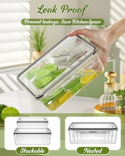 40 Piece Food Storage Containers with Lids(20 Containers & 20 Lids), BPA-Free Plastic Food Containers for Kitchen Storage and Organization, Leak Proof Meal Prep Container, Includes Labels & Pen