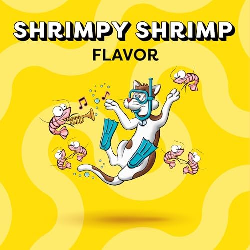 Temptations Classic Crunchy and Soft Cat Treats, Shrimpy Shrimp Flavor, 3 oz. Pouch (Pack of 12)
