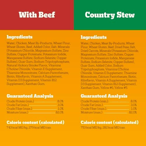 Pedigree Choice Cuts in Gravy Adult Canned Soft Wet Dog Food, Beef & Country Stew, 13.2 oz. Cans (12 Count, Pack of 1)