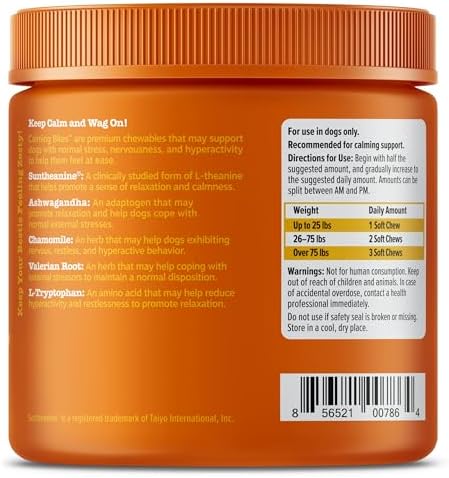 Zesty Paws Calming Chews for Dogs Composure & Relaxation for Everyday Stress & Separation Peanut Butter 90 Count