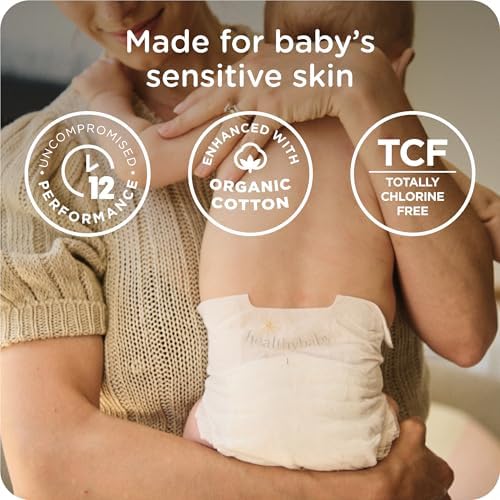 Our Diapers | EWG Verified Safe & Plant-Based Diapers | Leak Protection | Soft Organic Cotton Shell | Chlorine-Free Diaper for Sensitive Skin | Size 1 (7-14lbs) 70 Count