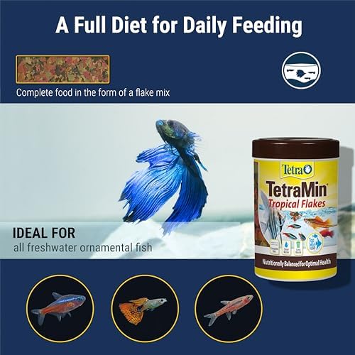 TetraMin Nutritionally Balanced Tropical Flake Food for Tropical Fish, 7.06 oz (pack of 1)