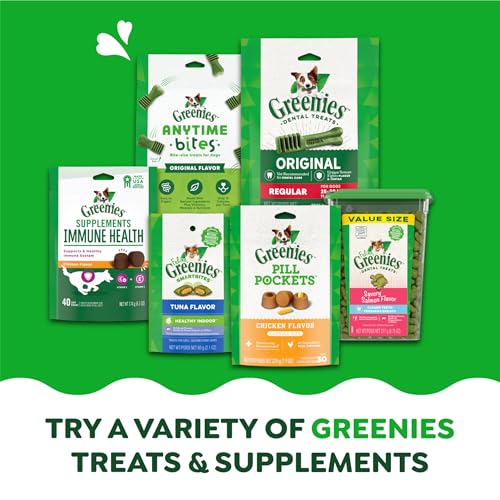Greenies Weight Management Teenie Dog Dental Chews Weight Control Dog Treats, 27 oz. Pack (96 Treats)