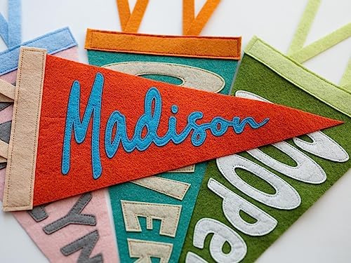 Duty Covered - Rosanbella Personalized Name Pennant for Nursery Room Decor, Baby Shower Gift, Baby Boy Girl Name Nursery Flag, Baby Name Banner Flag Wall Hanging, Specify the Colour by Yourself