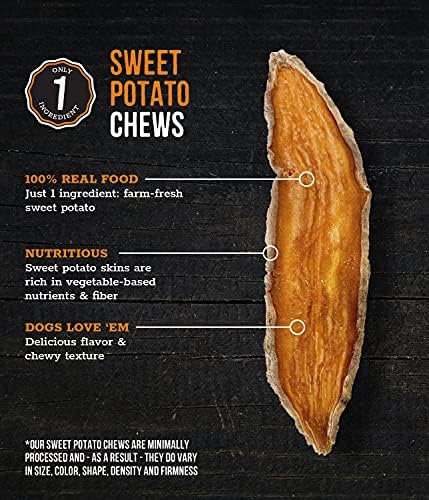 Wholesome Pride Sweet Potato Chews All-Natural Single Ingredient Dog Treats, 32 oz