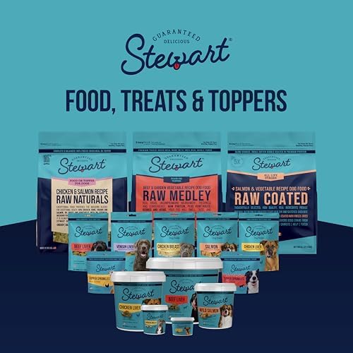 Stewart Single Ingredient Freeze Dried Raw Dog Treats, Beef Liver, 21 Ounce Value Size, Approx. 475 Pieces per Resealable Tub, Training Treats or Meal Topper, High Protein, Grain Free, Gluten Free