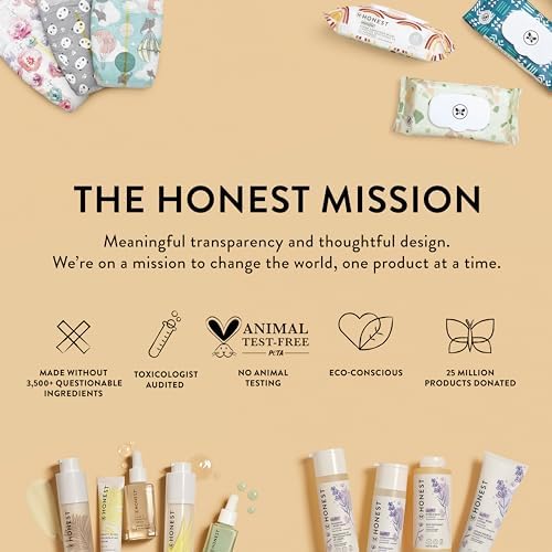 The Honest Company Foaming Bubble Bath | Gentle for Baby | Naturally Derived, Tear-free, Hypoallergenic | Lavender Calm, 12 fl oz