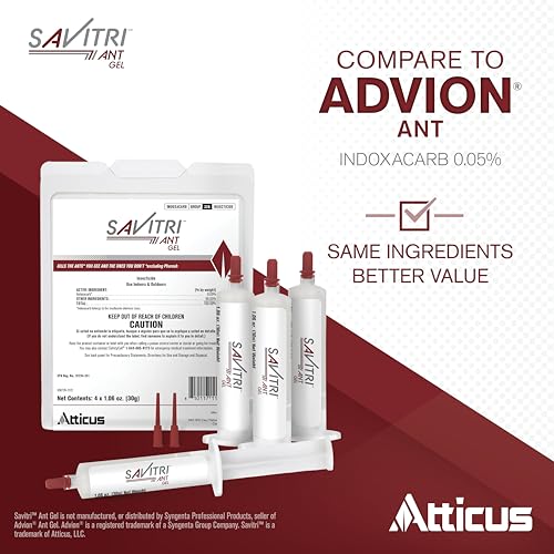 Atticus Savitri Ant Gel Bait (4 x 30 Grams) - Indoor and Outdoor Use - Indoxacarb Ant Killer