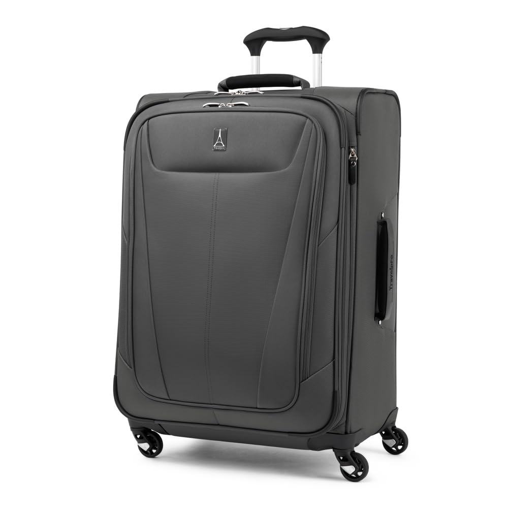 Travelpro Maxlite 5 Softside Expandable Luggage with 4 Spinner Wheels, Lightweight Suitcase, Men and Women, Shadow Grey, 3-Piece Set (21/25/29)