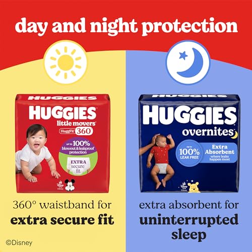 Huggies Overnites Size 5 Overnight Diapers (27+ lbs), 50 Ct, Packaging May Vary
